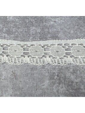 White Lace Trim 1" x 3 yards Total Floral Pattern Sewing Craft Vintage
